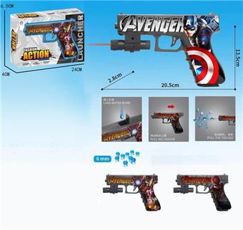 League of Legends Inflatable Water Bullet Gun with Infrared, Comes with One Pack of Bubble Water Bullets, One Pack of Dry Water Bullets, Three Mixed Models   ITEM NO.： W063851