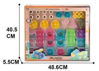Puzzle Transparent Magnetic Block 86P   ITEM NO.： W046654