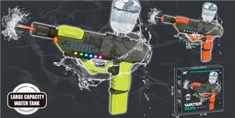 Ice Dragon electric continuous fire water gun (with colorful running horse lights and an adjustable seven color flame silencer) (two-color mixed package with electricity)   ITEM NO.： W067246