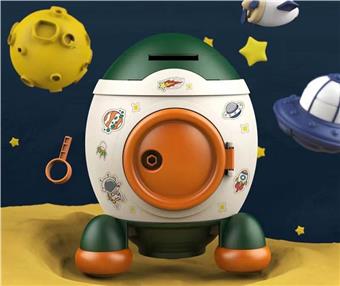 Rocket piggy bank (Morandi Green)   ITEM NO.： W051288