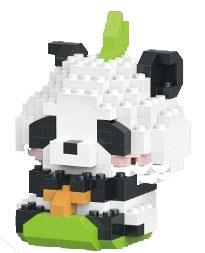 Straw board 161PCS Panda low-priced impulse version - Micro particle building blocks   ITEM NO.： W044741