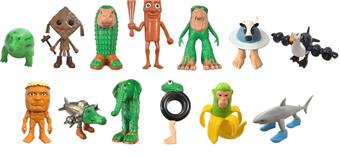 Shanhaijing wooden stick figurine 20 pieces tin bag large board   ITEM NO.： W055643