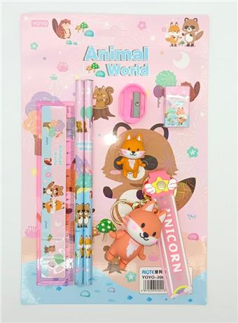 Stationery set+keychain forest   ITEM NO.： W048687