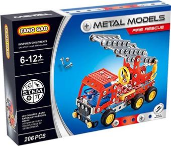 206PCS metal assembled fire ladder truck   ITEM NO.： W042522