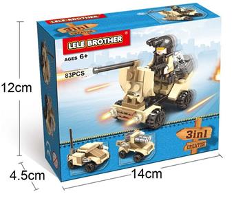 Tank 5 # 3IN1 multi-color mixed packaging with 83PCS   ITEM NO.： W045413