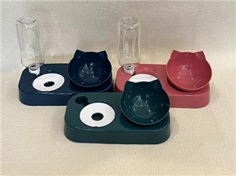 Pet supplies feeding bowl, cat food bowl, dog food bowl, drinking water bowl, neck protection drinking water feeding integrated bowl   ITEM NO.： W062469