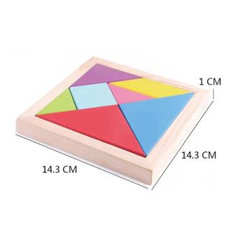 Wooden tangram puzzle   ITEM NO.： W049357