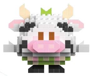 209PCS low-priced impulse model for dairy cows - micro particle building blocks   ITEM NO.： W044847
