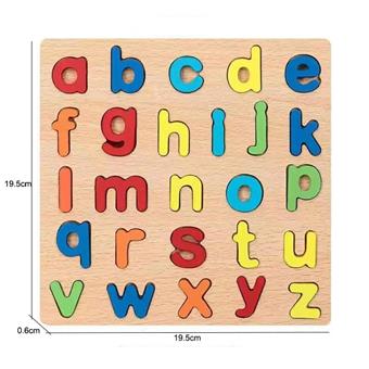 Wooden puzzle board, lowercase letter logarithmic board, early education toy   ITEM NO.： W049439