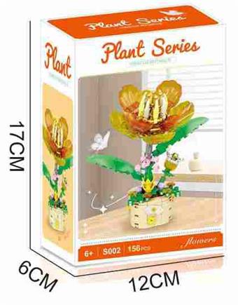 Building block hibiscus flower 156PCS - Flower series   ITEM NO.： W059975