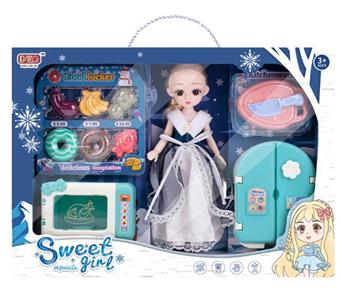Children's Puzzle Play Toy Frozen Small Home Appliance DIY Girl Set   ITEM NO.： W043287
