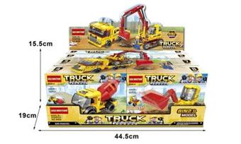 Construction Vehicle Series 8-in-2 Display Box (Pack of 8)   ITEM NO.： W046273