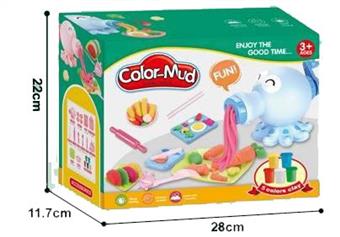 Octopus colored clay set   ITEM NO.： W052888