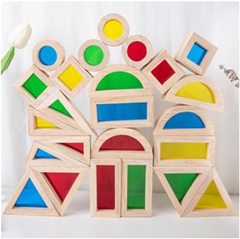 24 colored building blocks   ITEM NO.： W044124