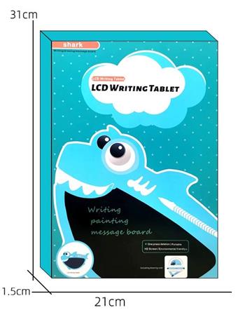8.5-inch cartoon shark dinosaur color screen LCD electronic writing board drawing board graffiti drawing board handwriting board (CR2025 power pack * 1) monochrome clear installation   ITEM NO.： W056508