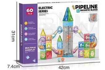 Puzzle Magnetic Electric Ball Track Building Blocks 60PCS   ITEM NO.： W046422