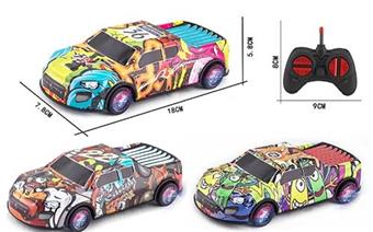 1: 24 Four Way Pickup Alloy Graffiti Remote Control Car with Lights   ITEM NO.： W060786
