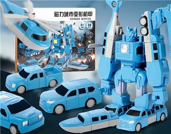 Magnetic City Transformation Mech -38pcs   ITEM NO.： W043478