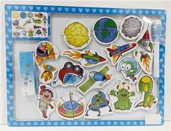 Double Magnetic Pen Writing Board Puzzle (Space Edition)   ITEM NO.： W056851