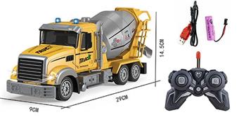 1: 24 channel remote control lighting long head engineering mixer truck   ITEM NO.： W060684