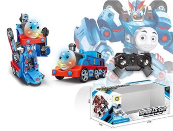 6-way remote control one click transformation Thomas transformation car (including charging wire and one lithium battery) remote control transformation robot transformation toy   ITEM NO.： W054901