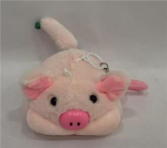 Mischievous wagging pig with bell and keychain   ITEM NO.： W048758