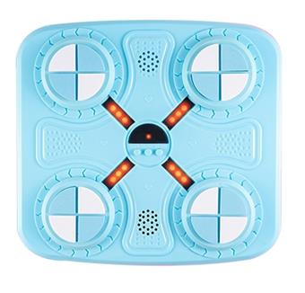 Four key mecha children's Bluetooth music boxing target (blue and white BMW single light)   ITEM NO.： W062727
