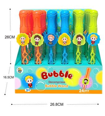Boy decompression bubble stick (3 colors mixed, 6 dolls) 24PCS   ITEM NO.： W042551