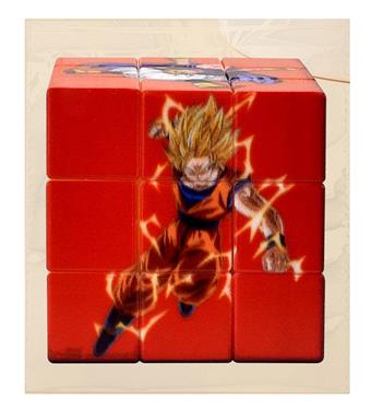 3.5CM Dragon Ball Magic Cube (UV Printed) 12PCS One Medium Package Three Step Small Magic Cube Three Step Mini Magic Cube Keychain Pendant   ITEM NO.： W042710