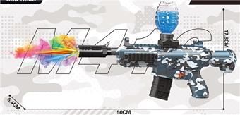 M416 Camouflage Blue Electric Water Bullet Gun (with Colorful Smoke Flash Silencing)   ITEM NO.： W066241