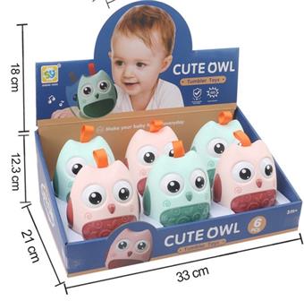 Owl Tumbler Ringing Bell 6pcs/box   ITEM NO.： W042216