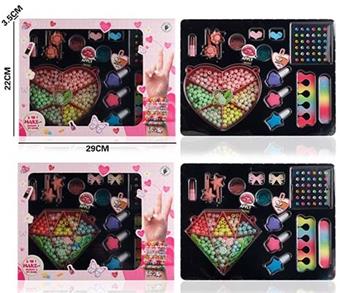 Peach Heart Diamond Gradient Bead Makeup Set   ITEM NO.： W058965