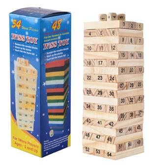 54 wooden digital children's layered drawing puzzle blocks (medium)   ITEM NO.： W049284