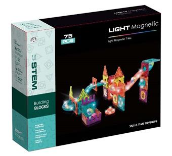 7.5CM track ball magnetic building blocks+75PCS (lighting version)   ITEM NO.： W046647