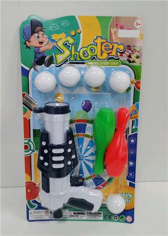 Silent elastic ball gun with bowling fun cat toy   ITEM NO.： W057980