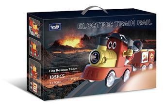 Electric train track building blocks - Fire speed rescue team 135PCS   ITEM NO.： W047455