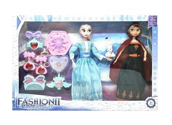 11.5-inch solid 9-joint Frozen Double Barbie with Snow Treasure and Hair Clip Blister Accessories   ITEM NO.： W055540