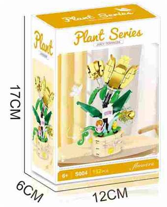 Building block juice balcony 152PCS - Flower series   ITEM NO.： W059977