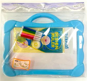 Circular writing board with five colored pens and ruler   ITEM NO.： W055838