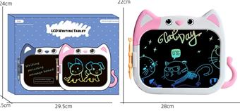8.5-inch cartoon cat color screen LCD electronic writing board drawing board graffiti drawing board handwriting board (CR2025 power pack * 1) monochrome clear installation   ITEM NO.： W056505