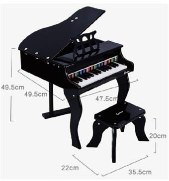 Beautiful grand piano (black)   ITEM NO.： W043425
