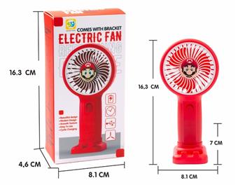 Mario handheld fan with base   ITEM NO.： W042094
