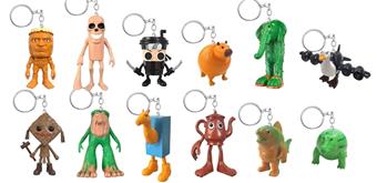 Shanhaijing wooden stick figurine with keychain, 12 pieces in OPP bag   ITEM NO.： W055614