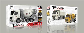 Inertial engineering vehicle - mixer truck (with lighting and sound)   ITEM NO.： W047394