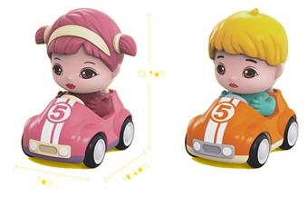 Four wheeled male and female pressure car (10pcs)   ITEM NO.： W042159