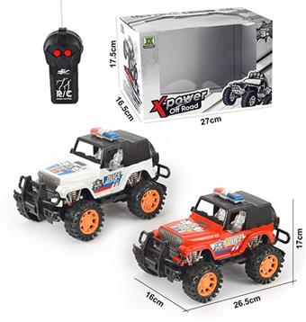 2-way remote control Jeep off-road full body police car   ITEM NO.： W060519