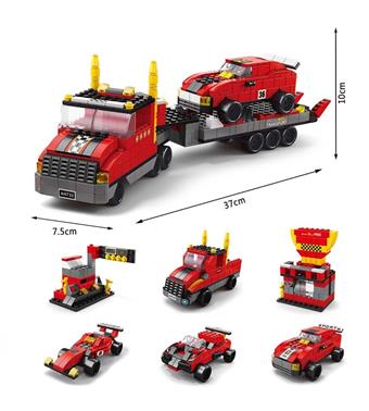 Racing trailer 1000pcs building blocks   ITEM NO.： W046022