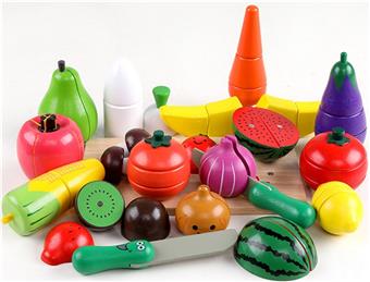 Wooden cutting fruits   ITEM NO.： W043786