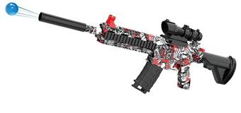 Red and White Graffiti M416 Electric Water Bullet Gun   ITEM NO.： W064161