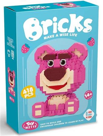 Strawberry Bear 418PCS (low-priced impulse version)   ITEM NO.： W044587